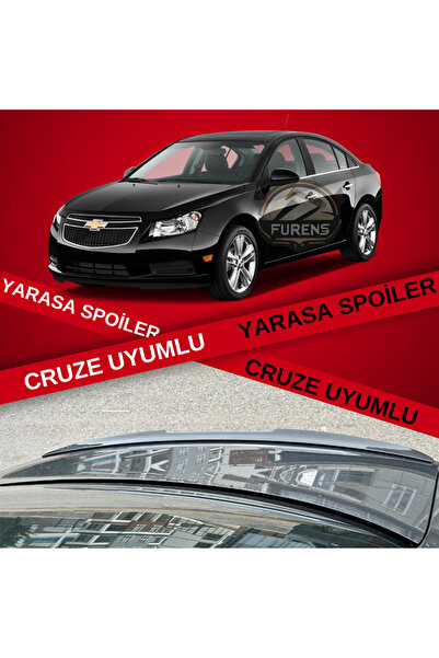 Furens Chevrolet Cruze Uyumlu Bagaj Üstü Yarasa Spoiler Bagaj Çıtası Piano Bl...
