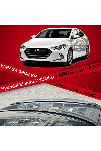 Furens Hyundai Elantra 2012-2017 Uyumlu Bagaj Üstü Yarasa Spoiler Bagaj Çıtas...