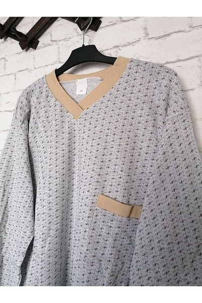 anne moda ankara 100% ακατέργαστο βαμβάκι, χωρίς λύκρα, ΧΕΙΜΩΝΑ- άνοιξη εσωτερικά ράστερ, μακρυμάνικο, σετ πιτζάμες μπαμπάς