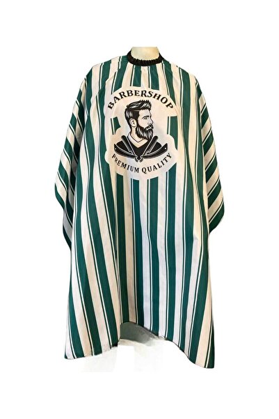 ÖNLÜK SEPETİ Yeşil Beyaz Penuar Berber Önlüğü Saç Kesim Önlüğü Tıraş Önlüğü