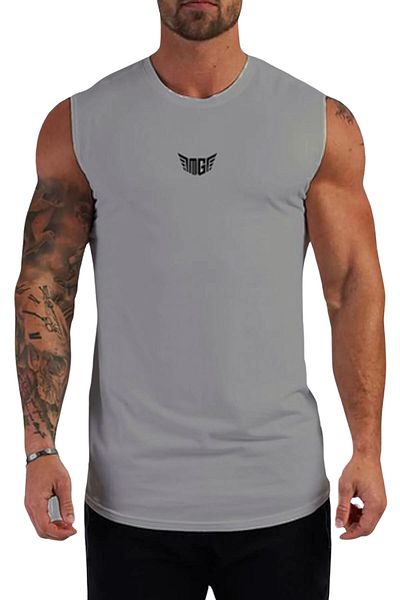 GENIUS STORE Men's Moisture Absorbing Quick Dry Athletic Technical Performance Athlete Zero Sleeve T-shirt MG-ATLET
