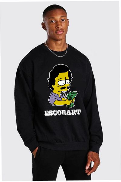 Teknik ESCOBAR Black Oversize Sweatshirt - Three Thread