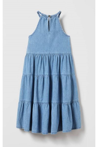 Hzmis New Season Girl's Light Αμάνικο Τζιν Τζιν Φόρεμα