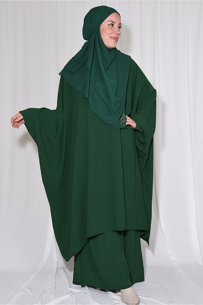 Ns nowascarf Trousers Tunic Double Set Aerobin Fabric Emerald Green