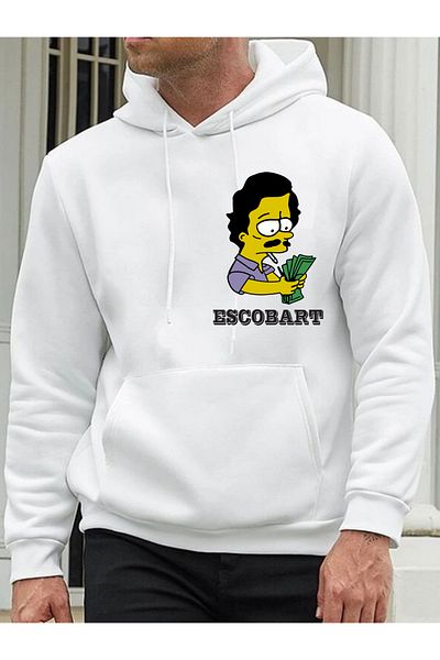 Teknik ESCOBAR White Hooded Sweatshirt