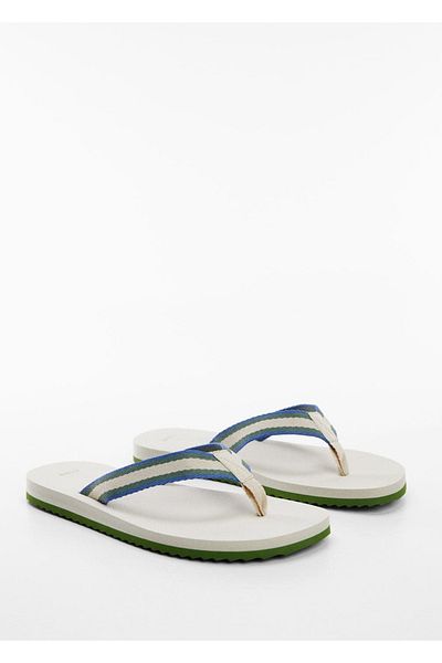 MANGO Man Anti-coloured striped slippers