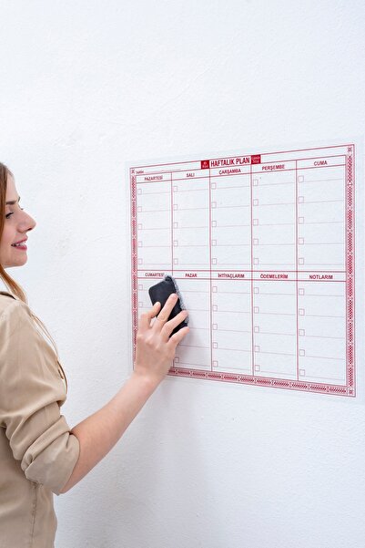 Elektrohold Statik Myweek Planlayıcı 40x50cm 3 Adet Kalem