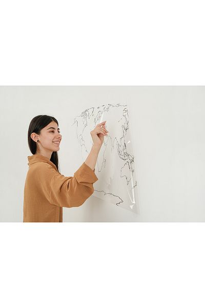 Elektrohold Mute World Map 114x56 cm with Pen Gift
