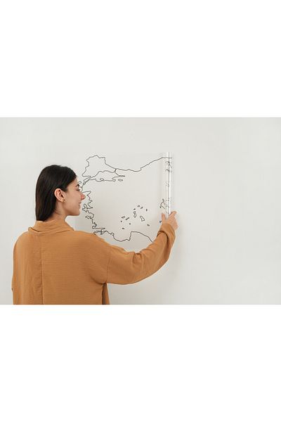 Elektrohold خريطة تركيا الصامتة 114x48 سم