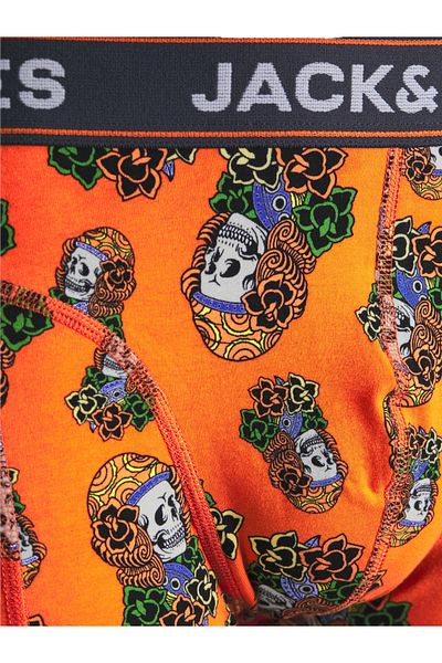 Jack & Jones Jack Jones Jactrıple Skull Trunks 3 Πακέτο Pls Ανδρικό Navy Μπλε Μπόξερ μεγάλου μεγέθους 12257398 -04