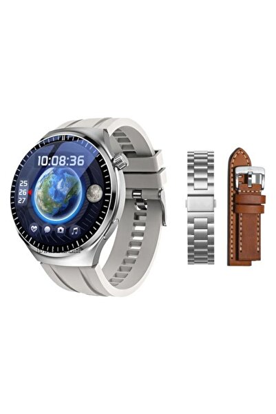 DigiMonster GT42 Plus Amoled Ekran Metal / Deri / Silikon Kordonlu Watch 4 Pr...