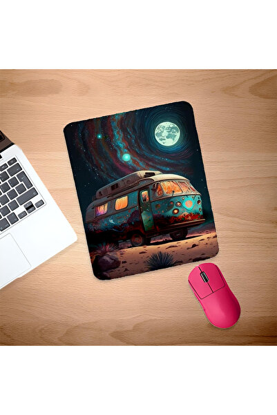 UcuruStore Μπλε Ορθογώνιο Mouse Pad με Στήριγμα Καρπού σε Σχήμα Λεωφορείου κα...