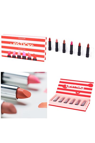 QUEEN AKSESUAR Almanya’dan ithal 6lı lüks mat stick ruj seti her renk pembe k...