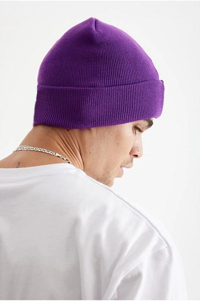 Boldy Classic Sports Beret Knitwear Beret Unisex Non-Embroidery Beret Plain Beret Unisex Beret Plain Classic Beret Purple