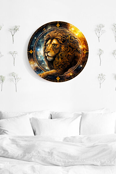 Nod Pictură de perete astrologie zodia Leu, pictură elegantă din lemn MDF cu simbol zodiacal, acasă, birou, decorare perete