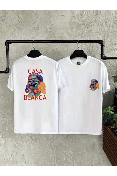 Vordevia Μπλουζάκι Casa Blanca Μπροστινό Πίσω Τυπωμένο Oversize
