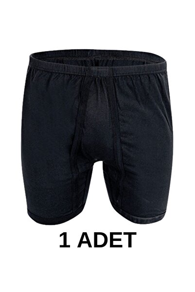 marufshop 1 قطعة بوكسر رجالي 100% قطن أرجنتيني ممشط أسود (65 كيلو-115 كيلو)