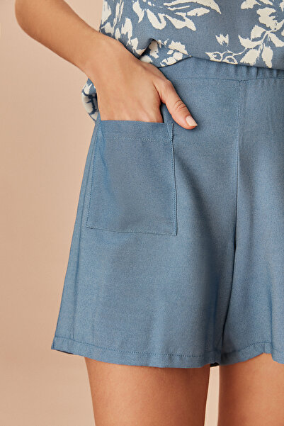SUWEN Denim Shorts Set