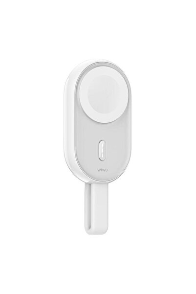 WIWU Akıllı Saat Mini Wireless Powerbank Wiwu Wi-M20 Ark Serisi 1200mAh 2.5W Beyaz