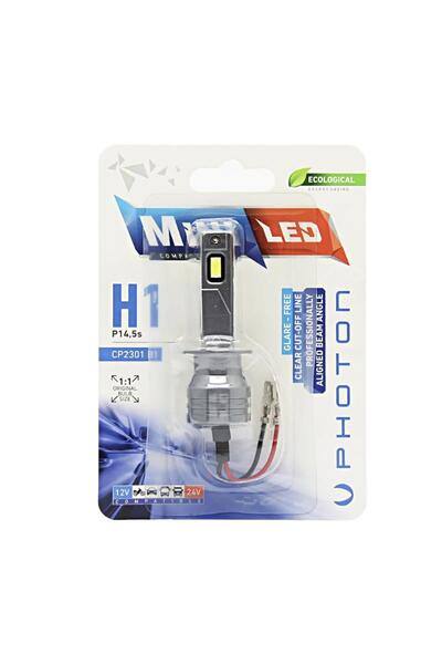 Photon MİNİ H1 LED ZENON 12V 24V UYGUN ÜNİVERSAL TEKLİ