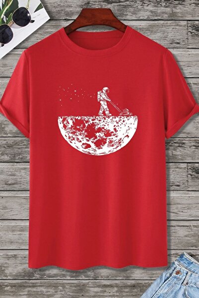 Trend Sizde Unisex Space Themed Printed Design T-shirt