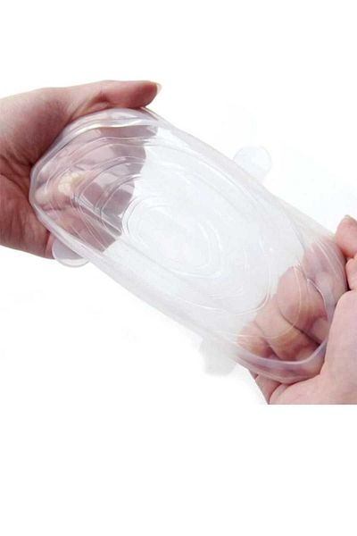 Dalian Home 6-Piece Practical and Non-Portable Silicone Pot Lid - Stretch Cover That Preserves Freshness