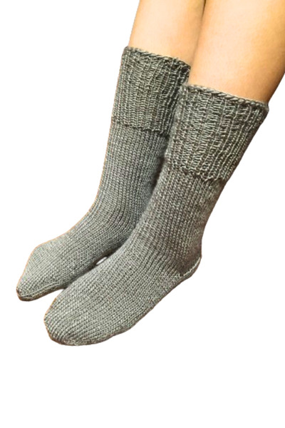 Işin Tasarım MINK COLORED HAND KNITTED WOOL SOCKS, NUMBER 40-44