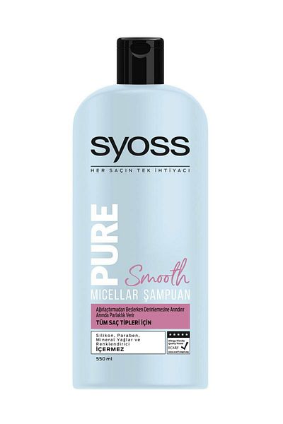 Syoss 550 ml Pure Smooth Micellar Shampoo
