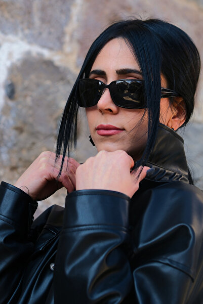 CALDİNİ نظارة شمسية مستقطبة معدنية سوداء للجنسين CS100 C2