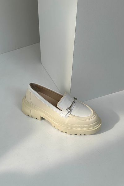 Mupa Shoes Pantofi Mocasini de dama BEI ALB