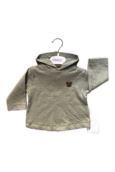Bebitof Self-printing textile hooded baby cardigan