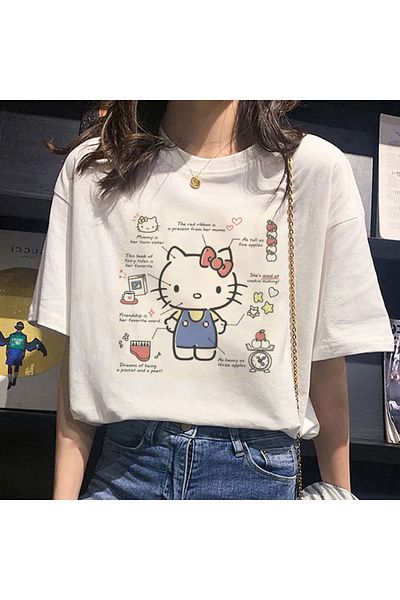 Jose Clothing Μπλουζάκι Unisex Λευκό εμπριμέ από οργανικό βαμβάκι Oversize κοντό μανίκι