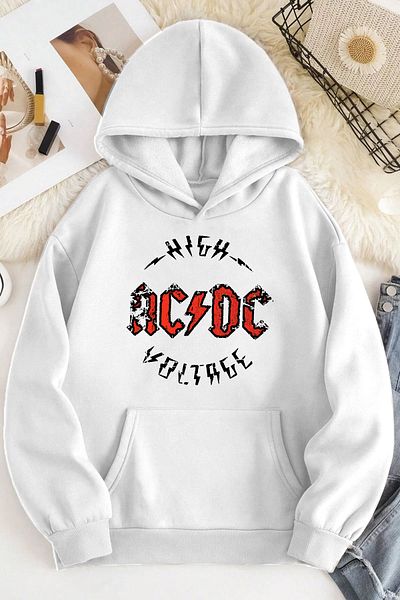 blackjack giyim Φούτερ Acdc Oversize με κουκούλα