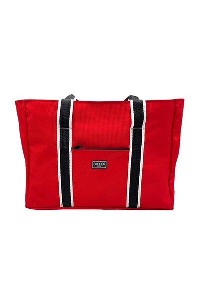 Differ Studio Red Black-white Striped Strap Waterproof Black Inner Bag Beach/arm/shoulder/sports Bag