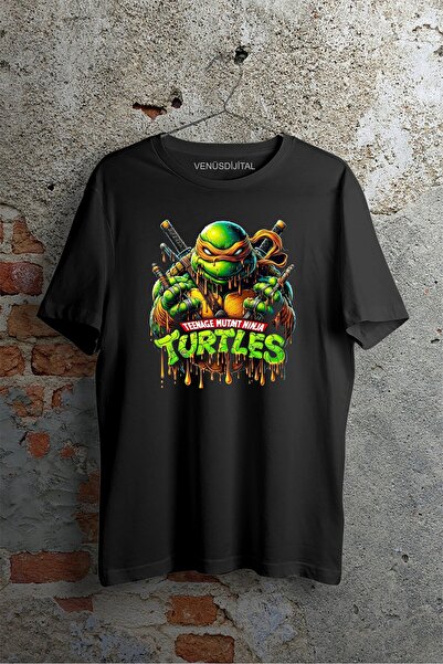 venüsdijital تيشيرت بقصة عادية بتصميم سلحفاة النينجا
