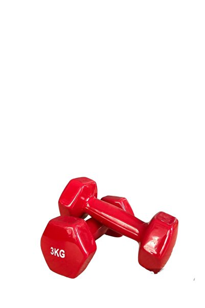 CKSpor   3 kg X 2 Adet Köşeli Vinly Dambıl Seti Kaymaz Özel Kaplama İthal Erg...