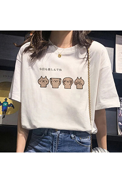 Jose Clothing Tricou cu mânecă scurtă, unisex, cu imprimeu alb, din bumbac or...