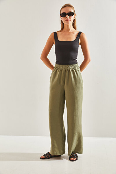 Bianco Lucci Women's Elastic Waist Trousers