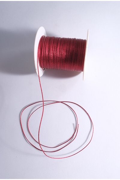 Eskişehir hobi sanat Επιχρυσωμένο Ασημί Κόκκινο 50 μέτρα 1 mm κερωμένο σχοινί Διακοσμητικό πακέτο στολίδι Βραχιόλι Κοσμήματα Σχέδιο Σχοινί