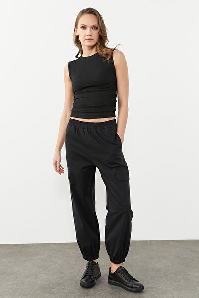 PAULMARK Pantaloni cu buzunar cargo cu picioare elastice