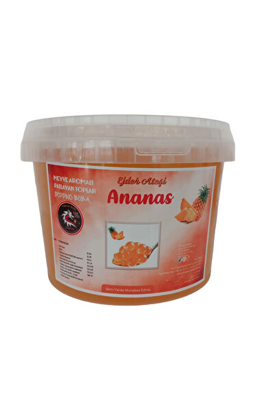 Ejder Ateşi Ananas Aromalı Bubble Tea Incileri 4 Kg.popping Boba