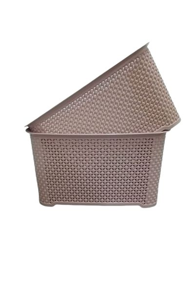 KRM HOME Καλάθι σταγόνας 2 τμχ με πλαστικές λαβές - Εσωτερικό ντουλάπι και οργάνωση μπάνιου