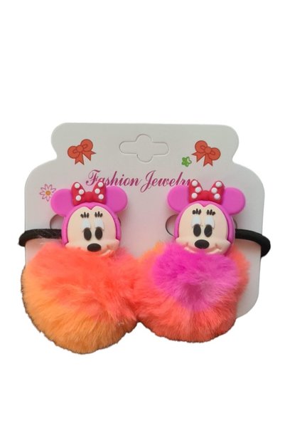 Wanderlust New Season High Quality Rainbow Mickey Minnie Themed 2 Pieces Plush Rubber Buckle Set