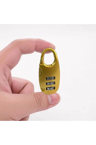 gaman Metal Combination Padlock Suitcase Lock Cabinet Lock Gold