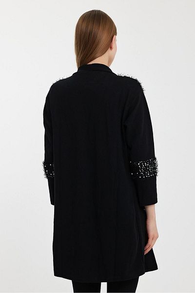 CNG MODA Sequin Embroidery Large Size Cardigan