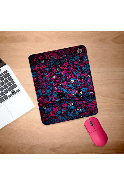 UcuruStore Ροζ και μπλε ναυτικό ορθογώνιο mouse pad με σχέδια και στήριγμα κα...