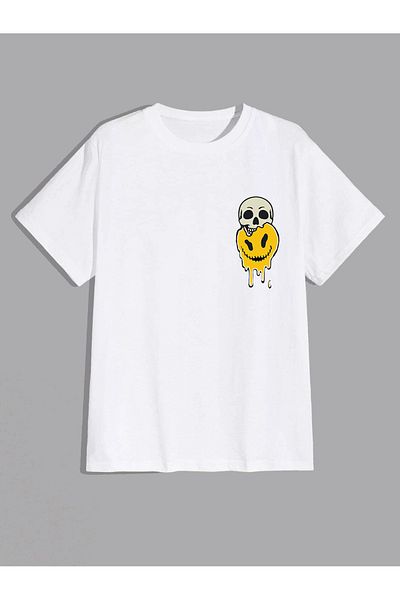 Jose Clothing Μπλουζάκι Unisex Oversize από οργανικό βαμβάκι με λευκή στάμπα - κοντομάνικο
