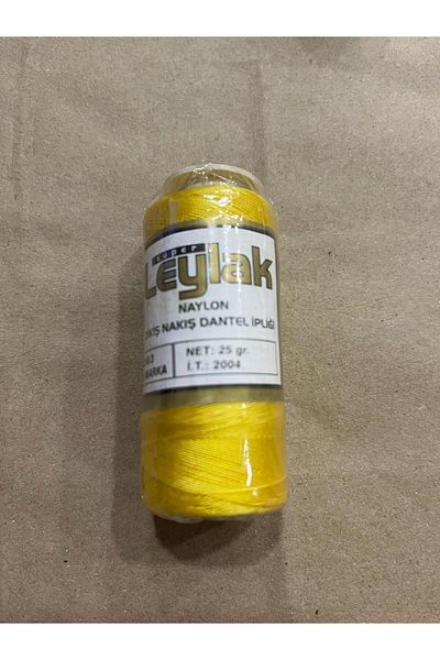 Leylak NYLON YARN Needlework Sewing EMBROIDERY LACE STRING YELLOW 210/3 Layers 25 Gr