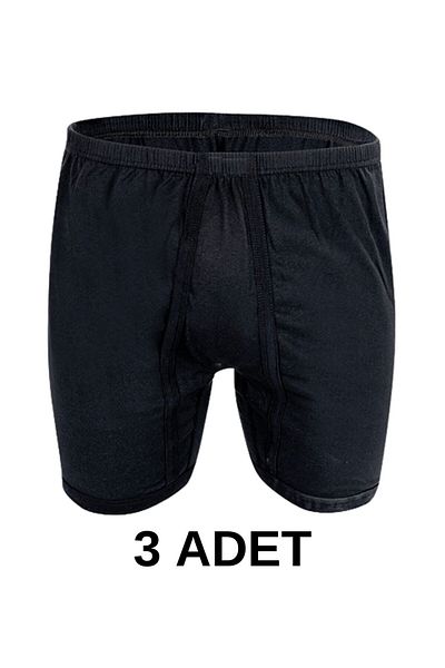 marufshop 3 τεμάχια ανδρικά 100% βαμβάκι Αργεντινής χτενισμένο βαμβακερό μπόξερ μαύρο (65 κιλά-115 κιλά)
