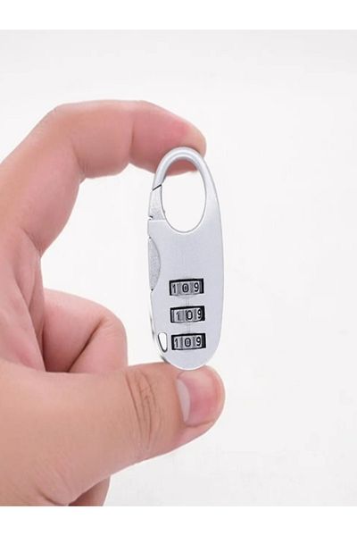 gaman Silver Color 3 Digit Combination Travel Security Lock Padlock For Suitcase Cabinet Luggage Handbag Zipper